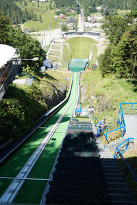 ... to have a nice view down the ski jumping hill