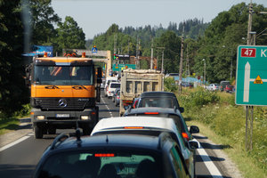 This seems to be another sight of Zakopane: traffic jams