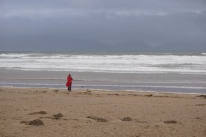 Very windy and rainy day in Inch Beach.