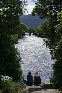 Meeting of the waters and Dinis Cottage close to Killarney