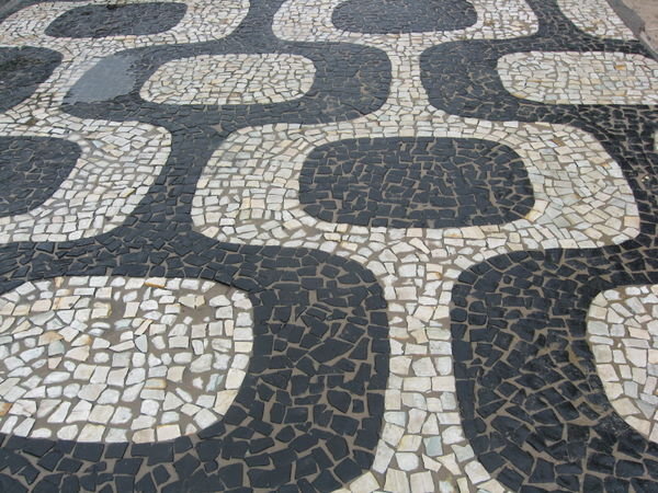 The pattern of the boardwalk Ipanema and Copacobana