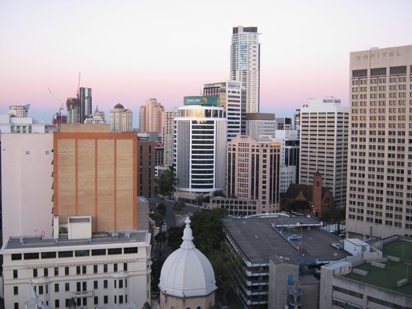 14th floor view over Brisbane