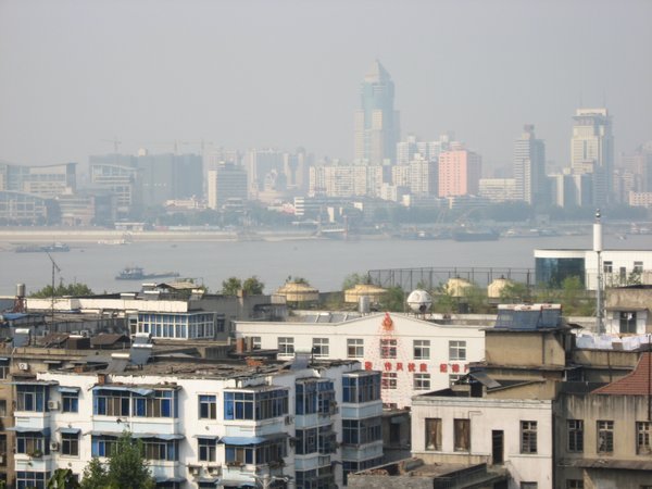 Hankou skyline over the Yangtze