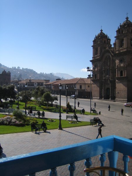 La Plaza de Armas from a cafe window
