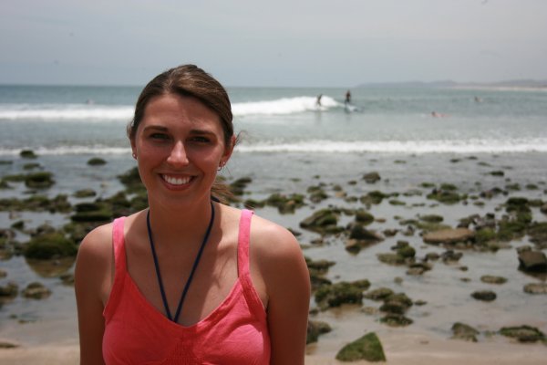 Heather at the beach (I'm pretty white myself)