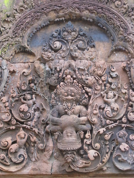 Sandstone Carving at Banteay Srei