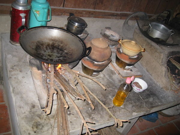 The kitchen at the homestay