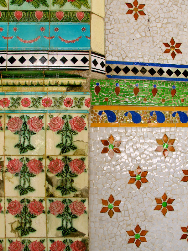 Tile work at Star Mosque