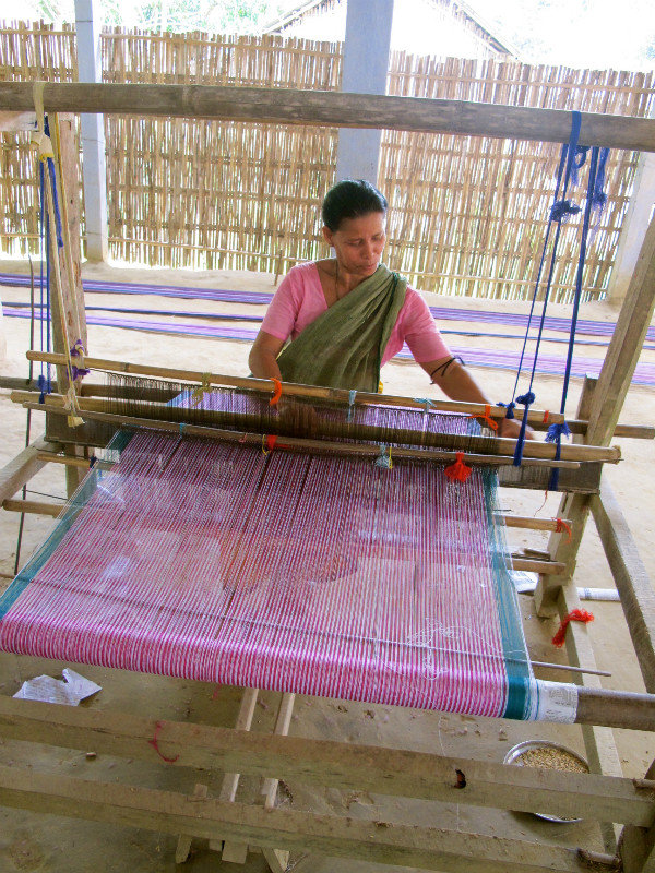 Working on the loom