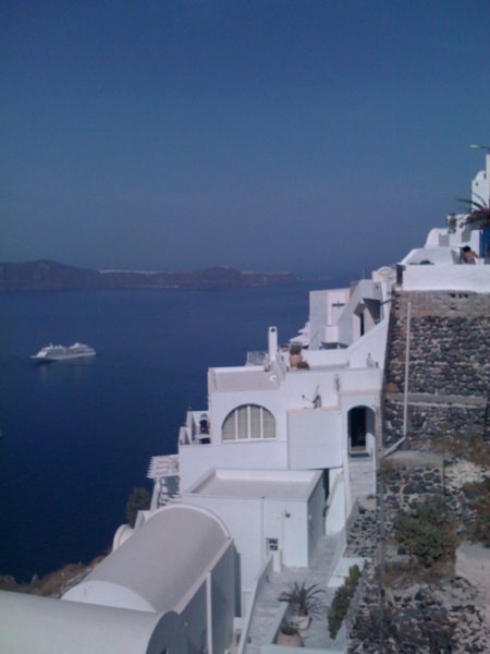 View from our Fira hotel