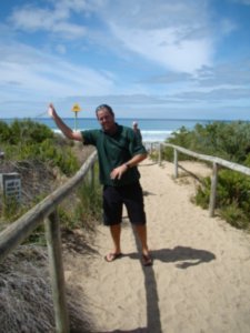 Tim doing the Australian wave