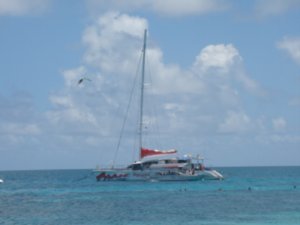 Our sailboat/ catamaran on Day 2