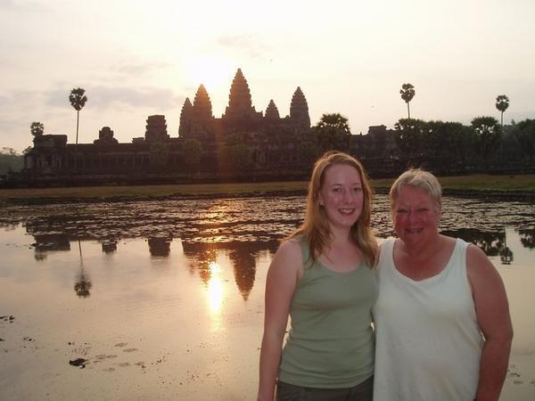 At Angkor Wat with Mum