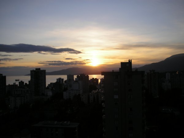 Sunset in vancouver