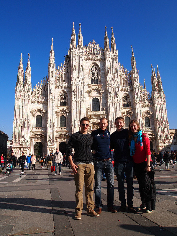 Matt, Tom, Adam and I at the Duomo