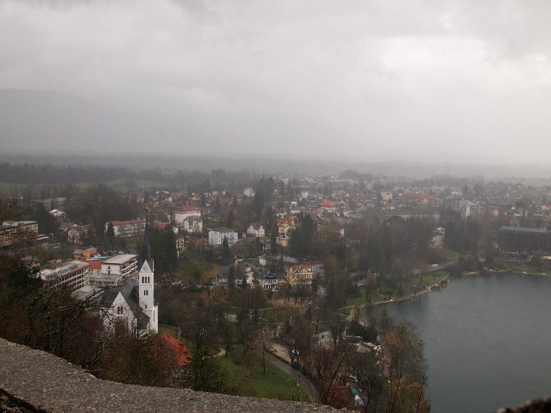 The town of Bled from the castle
