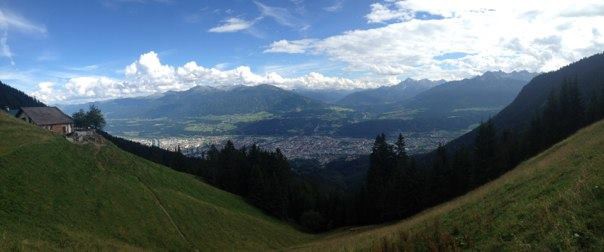 Climbing to the top of an Alp in Innsbruck