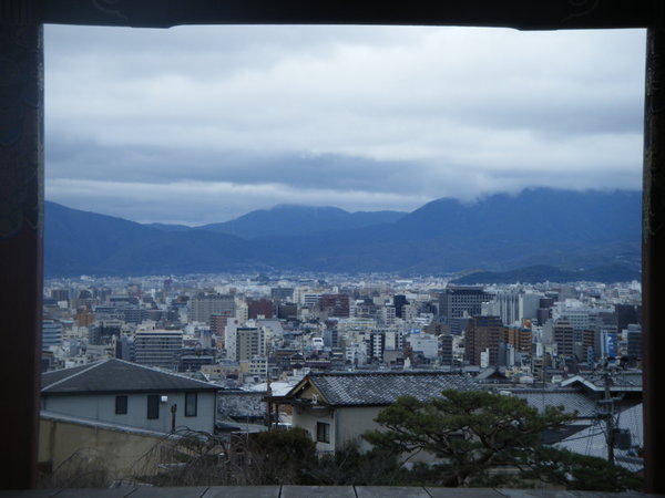View of Kyoto from the temple