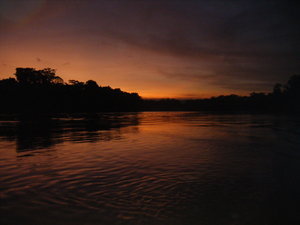 Sunrise on the Tambopata River