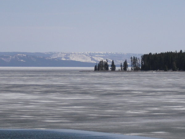 Frozen Yellowstone Lake
