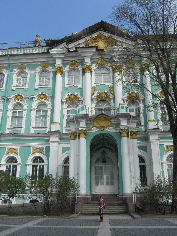 Standing outside the Hermitage