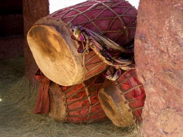 Lalibela  Old Drums Waiting for the Next Ceremony