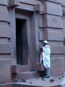 Lalibela  Praying at the Door