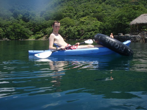 Then tried to canoe across it