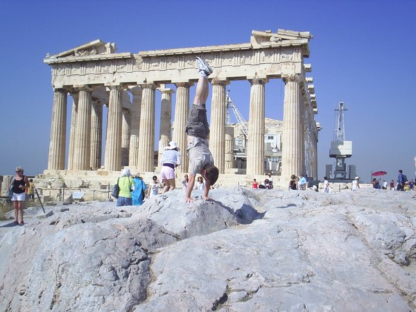 Handstand at the Acropolis