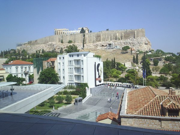 The view of the Acropolis from the Museum