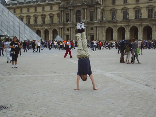 Handstand at the Louvre
