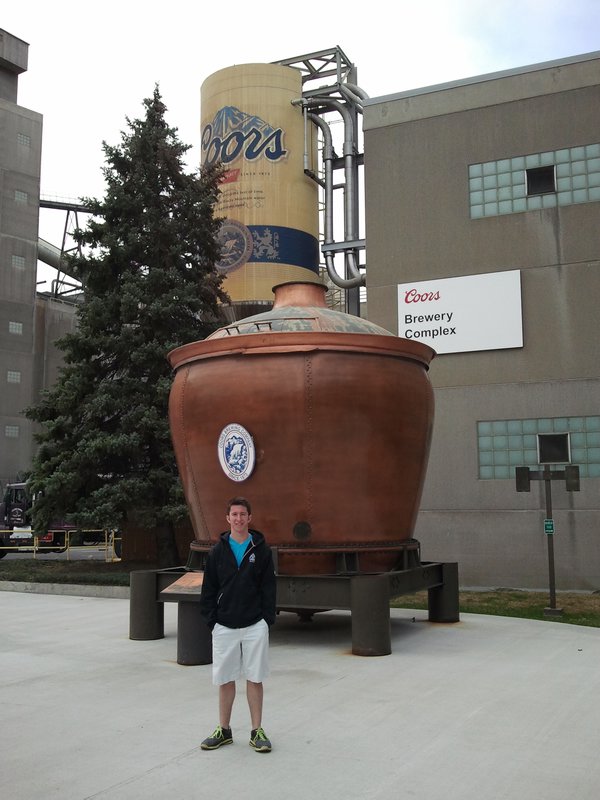 Justin at the Coors Brewery