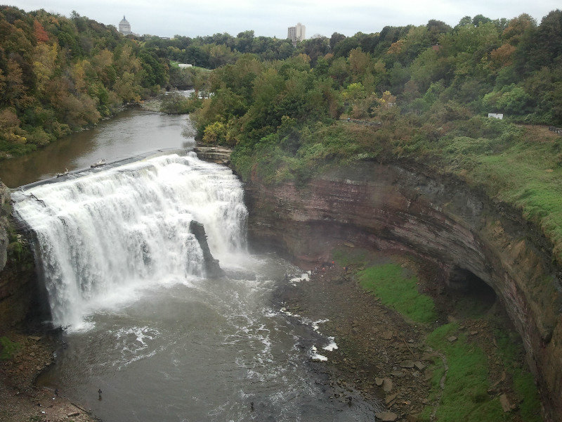 The Lower Falls on the Genesee River in Rochester, NY