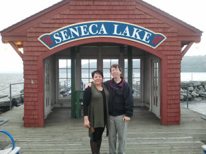 The dock and pier on Seneca Lake in Watkins Glen