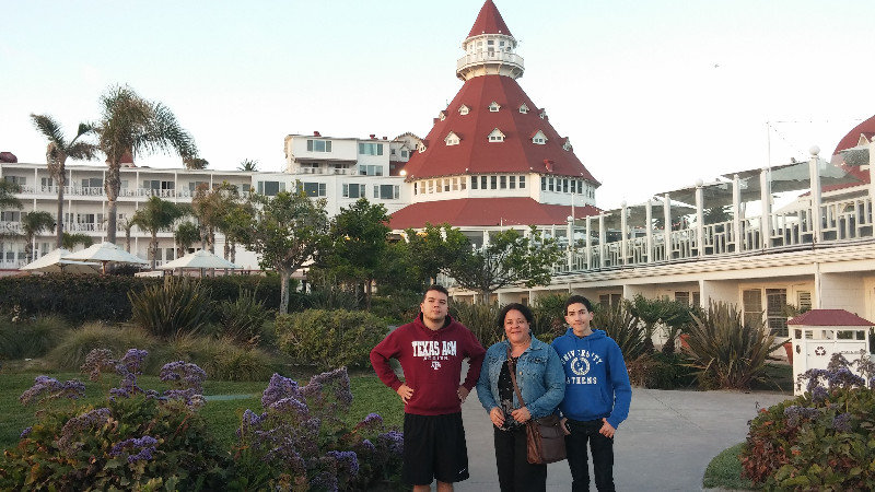 Dimitri, Dawn, and Alex at the Hotel del Coronado