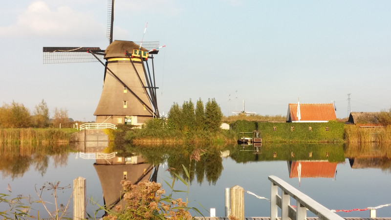 One of the nineteen windmills in Kinderdijk, The Netherlands.