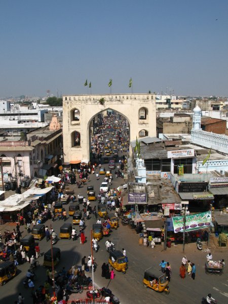 Vista desde Charminar, Hyderabad