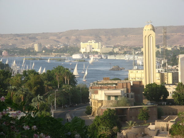 Above Aswan from our hotel room...