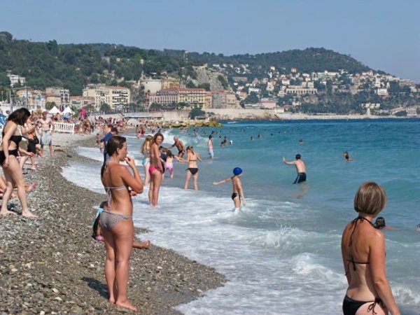 On the beach in Nice