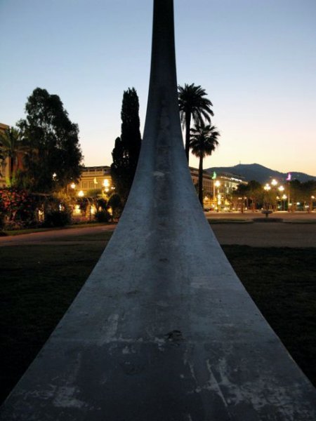 Statue in Nice at sunrise