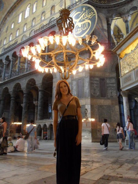 Gorgeous lamps inside Hagia Sophia