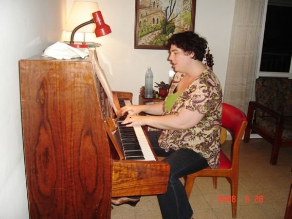 Arlette at the piano