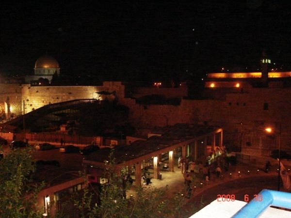The Western Wall at night