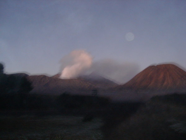 the scene of Mount Bromo