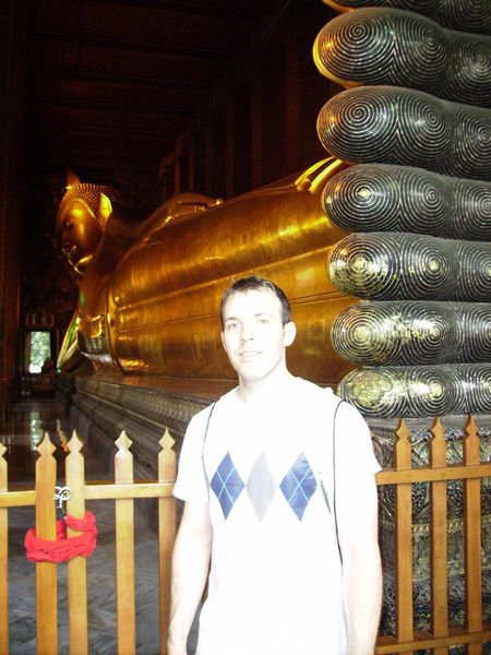 Me at feet of Reclining Buddha