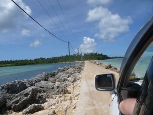 Road between the islands in Ha'apai