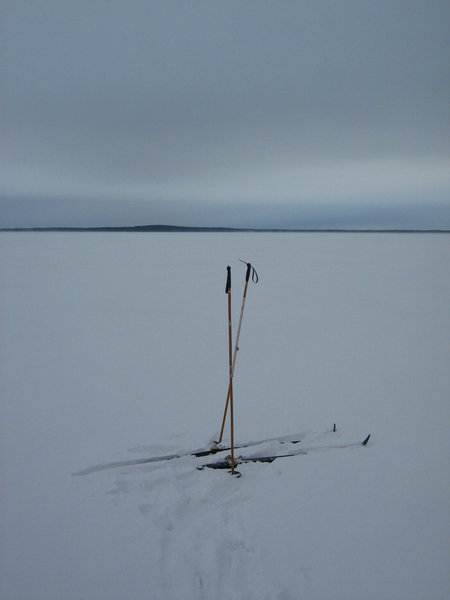 Skiing on Lake Melville