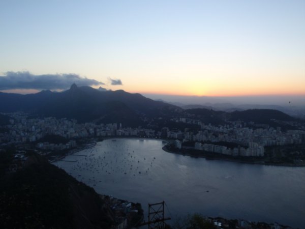 Sun setting over Rio