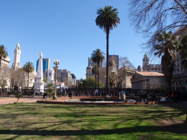 Looking into town from Plaza de Mayo