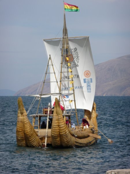 Traditional Inca sailing boat